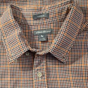 Eddie Bauer Men's Classic Fit Fall Plaid Button Down Shirt. TXL